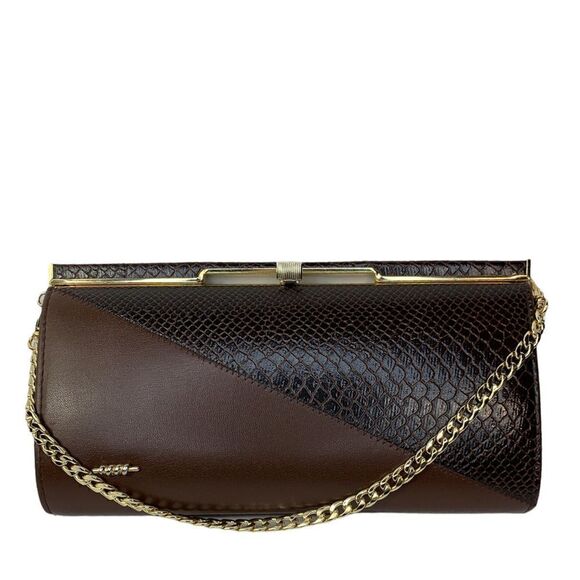 Vintage Persaud Faux Snakeskin Clutch - Picture 2 of 15